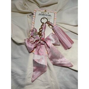 🩷 Piper K Pink Horse, Bow and Tassel Bag Charm & Keychain